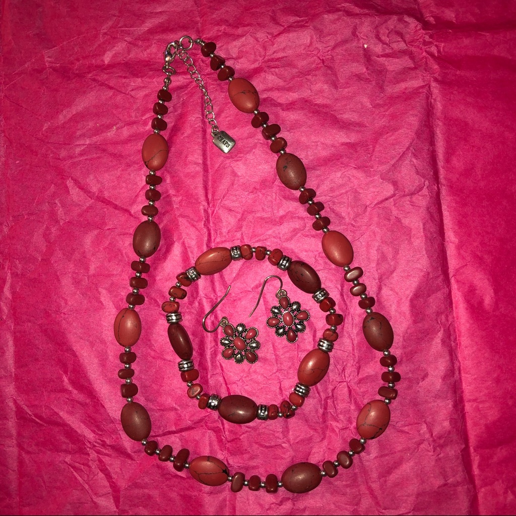 Necklace Earrings Bracelet Set 10$